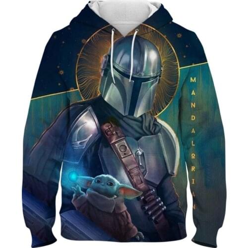Disney The Mandalorian Baby Yoda 3D Print Sweatshirts Men Women Children Hoodies Pullover Long Sleeve Boy Girl Kids Streetwear