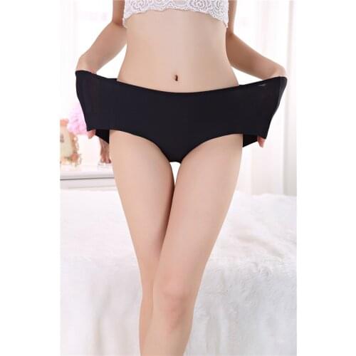 Fashion quick-drying soft ice silk panties for women seamless plus size intimate underwear ladies sexy breathable ultra-thin und