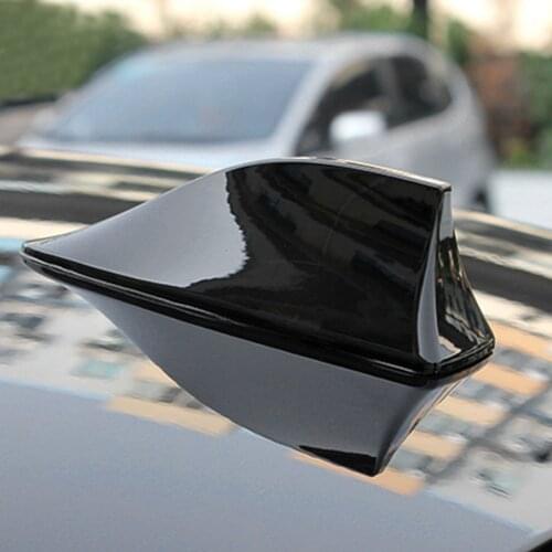 Universal Shark Fin Car Shark Antenna Radio Shark Fin Antenna Car Roof Aerial Radio Signal with Adhesive Tape Base