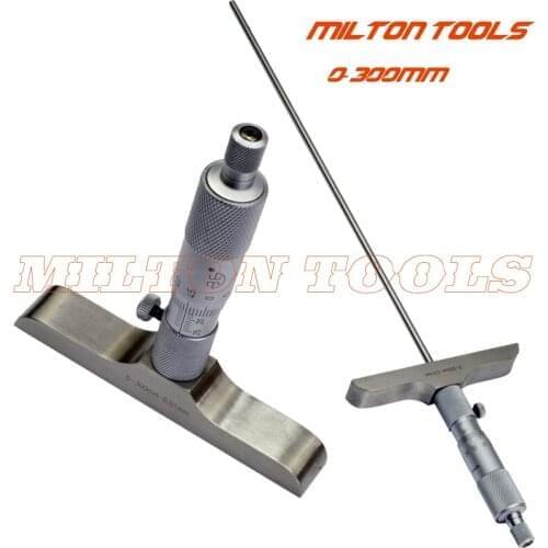 Xibei brand 0-300mm Depth Micrometer with 12pcs depth rods depth measuring tools