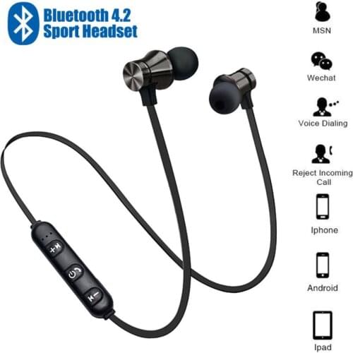 XT-11 Wireless Bluetooth Earphone V4.2 Magnetic Sport Waterproof Headphone Stereo In-Ear Earbuds Headset with Mircrophone