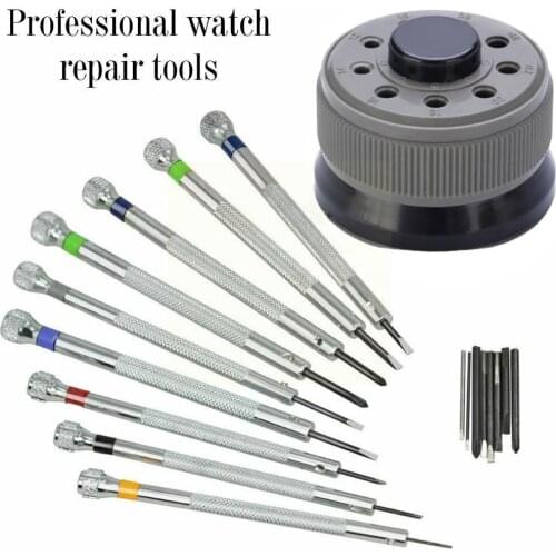 1set Watch Repair Tools Sliver Color Precision Screwdriver For Watch Set Repair Watch Watchmaker Kit Tool Clock Repair