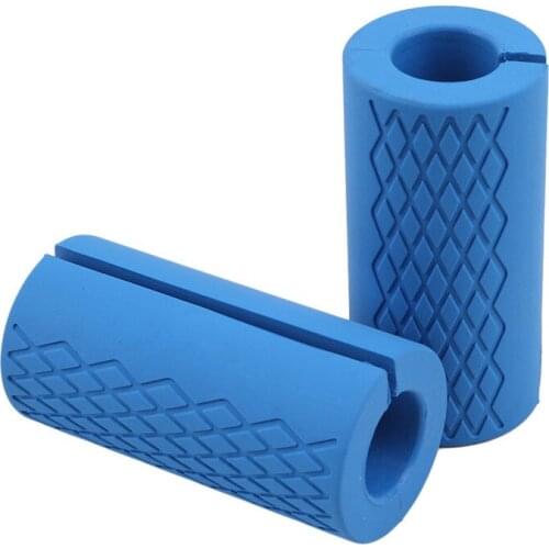 1 Pair Dumbbell Thick Bar Handles Pull Up Weightlifting Support Silicon Anti-Slip Protect Pad Body Building Fitness Equipment