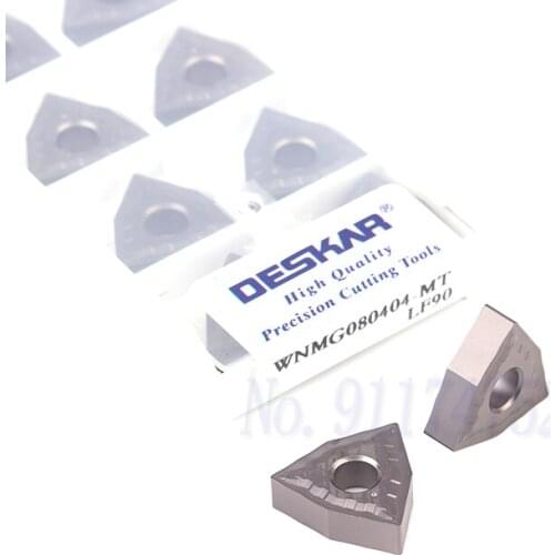 10Pcs WNMG080404-MT LF90 WNMG080408-MT LF90 Carbide Insert Cermet Material Turning Cutter CNC Turning Insert , For Steel Cutting