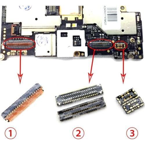 2pcs/lot LCD FPC Plug Main Board PCB Connector mainboard flex connector USB board battery plug For RedMi NOTE 4 Hongmi NOTE4