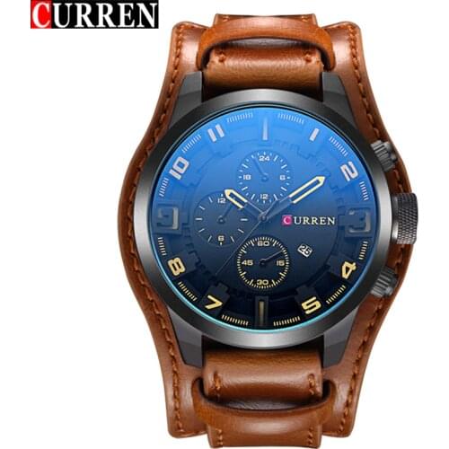 2017 CURREN Mens Quartz Watches Luminous Analog Date Clock Man Army Military Wrist Watch Luxury Brand Men Sport Wristwatches