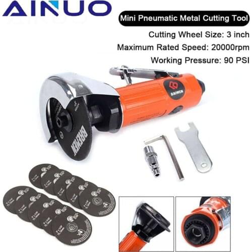 3" Mini Pneumatic Metal Cutting Machine Air Tools Cutter Machine High Speed Metal Cutting Operation 20000RPM