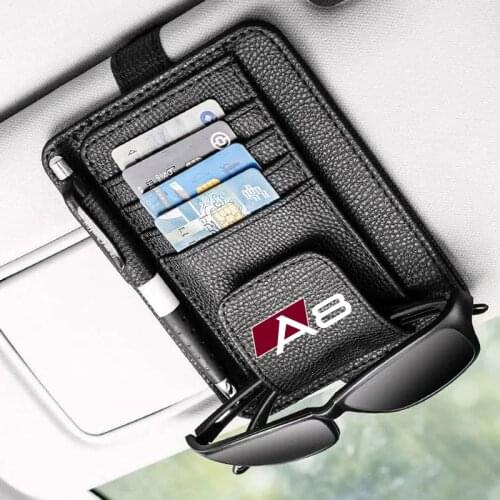 4s exclusive Car Sunshade Storage bag clip Organizer Holder For A3 A4 A5 A6 A7 A8 Q3 Q5 Q7 Q8 CAR Accessories