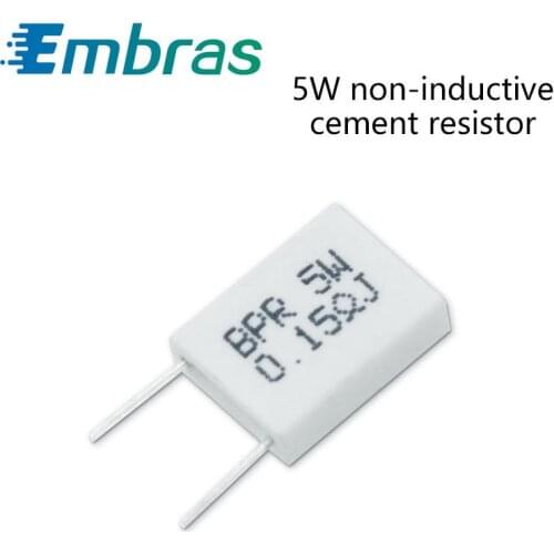 5W Non-inductive Cement Resistor 0.01 0.015 0.022 0.03 0.05 0.1 0.2 0.22 0.33 0.5 Ohm Resistor 10Pcs