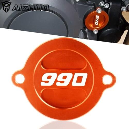 CNC Aluminum Motorcycle Engine Oil Filter Cap Oil Fuel Tank Cover For 990 Adventure 2011 2012 Adventure Baja 2013 / R 2012