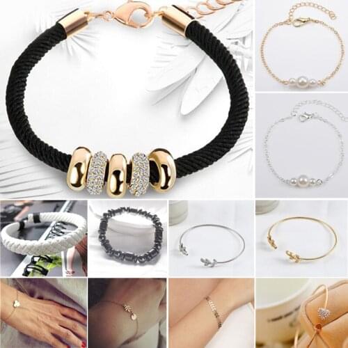 Black Classic Bracelet Stainless Steel Couple Bracelet Gift Fashion Jewelry Accessories For Women Lady Beaded Bracelets
