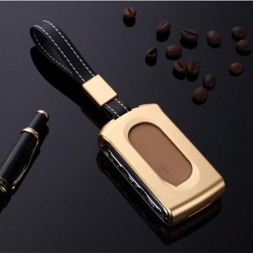 Aluminum Alloy Car Key Case Metal Auto Remote Fob Shell Cover Holder Keychain for VOLVO XC90 S90 V90 XC40 2015-2018 Accessories