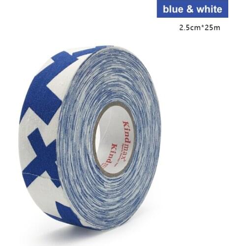 COLDINDOOR 2Pc Hockey Stick Tape 2.5cm x 25m Multipurpose Colorful Sport Safety Cotton Cloth Enhances Puck Handling Elbow G