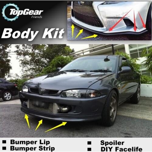 Bumper Lip Deflector Lips For Proton Putra 1996~2004 Front Spoiler Skirt For TopGear Friends Car View Tuning / Body Kit / Strip