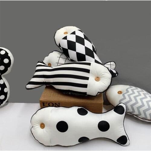 Baby Pillow Cotton Fish Sleep Toys Animal Infant Newborn Comfort Dolls Soft Cuson Nordic Home Decor Accessories Saftey Pillows