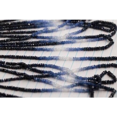 Loose beads gemstone AA SAPPHIRE roundel faceted 3mm 40cm for DIY jewelry making necklaceFPPJ wholesale beads nature