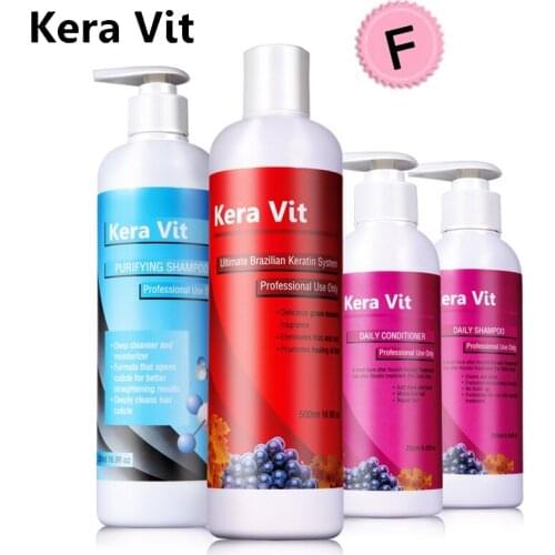 Hair Treatment Keratin 500ml Straight Without Formalin+500ml Purifying Shampoo+250 Daily Shampoo and Coditioner Hair Set