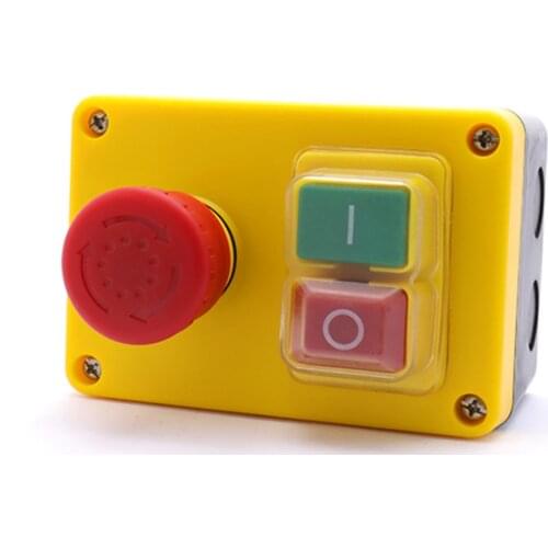 KJD17D-2 250V 16A Electromagnetic Push Button Switch Emergency stop Switches for Electric Tools and Machine Tool Equipment