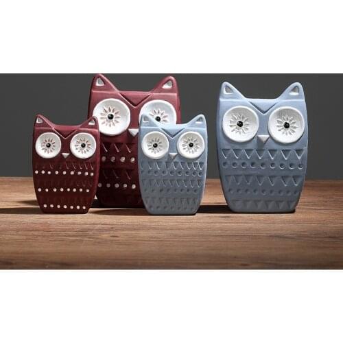 Ceramic owl decoration creative home decoration porch table top animal living room handicraft decoration