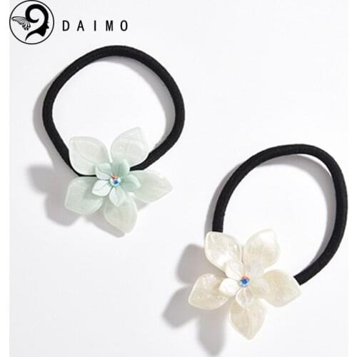 Trendy flower pendant elastic hair bands hair accessories