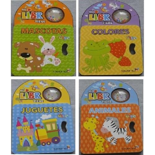 2 Books Parent Child Kids Toddler Baby Spanish Book Early Education Enlightenment Knowledge Cute Toy Cardboard Libros Book Age 0