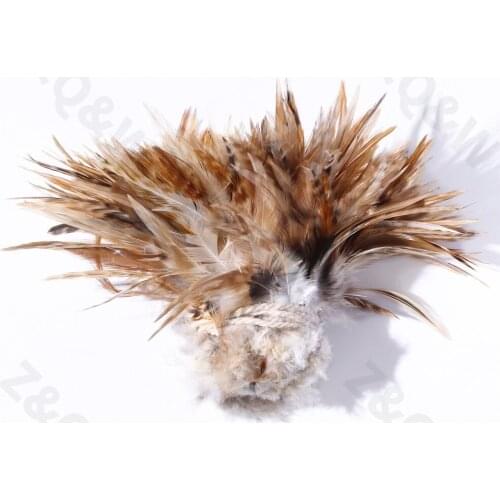 Natural 4-6 inch red reed flower tip chicken feather DIY jewelry accessories holiday performance costume skirt decoration