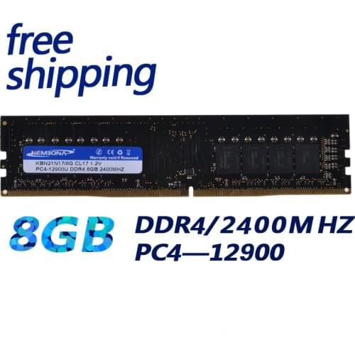 KEMBONA Factory Brand New RAM DESKTOP DDR4 8GB 8G 2400MHZ 2666 1.2V PC4-19200U desktop ram 288pin compatible with INTEL& A-M-D