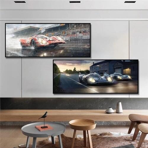 Racing poster print on canvas painting nordic wall art picture for living room home decoration decoration frameless