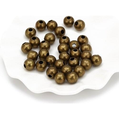 Full Range Size Antique Bronze Hollow Metal Beads Spacer Beads DIY Necklace Bracelet Making Material