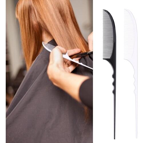 Highlighting Hair Comb Weaving Foiling Fine-tooth Comb Metal Pin Anti-static Hair Style Rat Tail Comb Hair Styling Beauty Tools