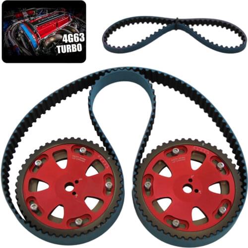 Racing Timing Belt + Balance+ Cam Gear For EVO 1-9 Eclipse DSM 4G63 92-06