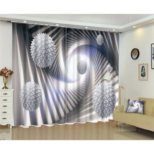 Luxury Visual effect 3D Blackout Window Curtains For Living room Bedding room Drapes Cotinas para sala Christmas Decorative