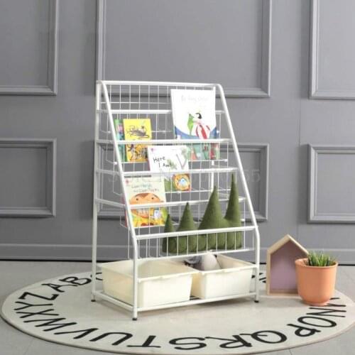 Childrens Toy Storage Rack Kindergarten Storage Cabinet Organizer Sorting Rack Baby Simple Iron Bookshelf