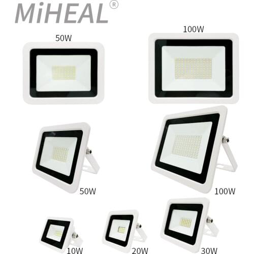10W 20W 30W 50W 100W LED Flood Light 230V IP68 White LED Industrial Lighting Outdoor Street Light Factory Workshop Work Light
