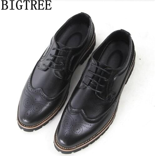 Fashion Mens Black Shoes Brogues Oxford Shoes For Men Wedding Shoes Men Italian Zapatos Clasicos De Hombre Sapato Social Туфли