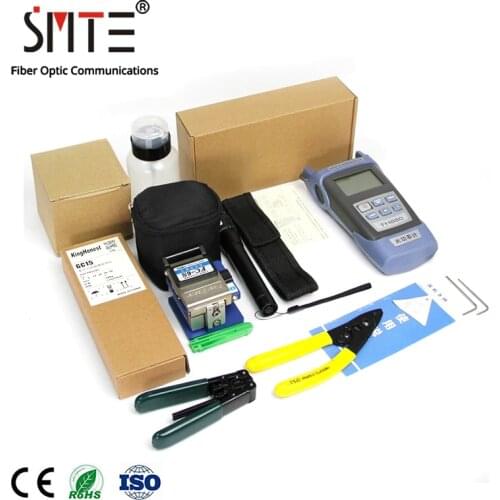 FTTH Fiber Optic Tool Kit with Fiber Stripping Pliers FC-6S fiber optic cleaver Power Meter Visual Fault Locator 12pcs/pack