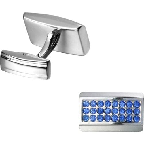 New high quality fashion flow blue lights Cufflinks Wedding fashion men Golden Mens Long Sleeve Shirt Cufflinks