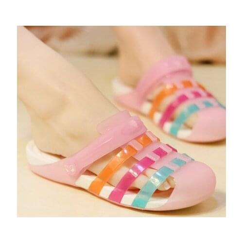 Sandals female 2018 new summer Sen female shoes flat student wild Korean version of non-slip shoes student shoes