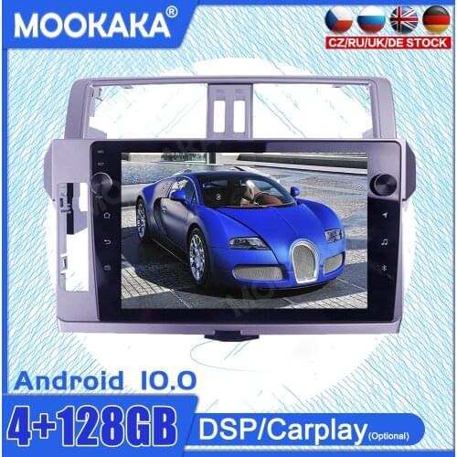 4+128G Android10 Touch Screen For Toyota PRADO 2014-2015 Car GPS IPS Car Multimedia Tesla Player Head Unit Audio Radio Navigtion