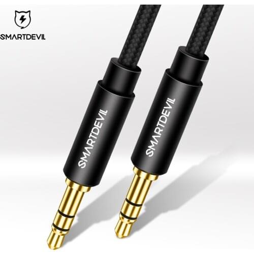 SmartDevil 3.5mm Jack Audio Cable universal Male to Male Aux Cable For xiaomi Car Headphone Speaker Wire Line Aux Cable