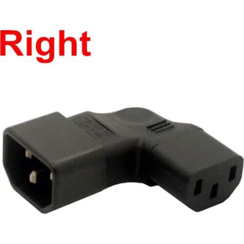 C 13 IEC 320 C13 to C14 C 14 Male to Female Extension Vertical Right Angled Power Adapter for LCD LED Mount TV