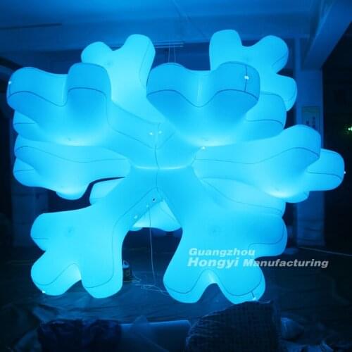 Giant Advertising 7 Color LED PVC Inflatable Snowflake