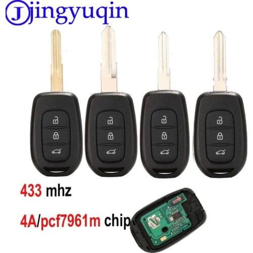 Jingyuqin Remote Key 3 Button 434MHZ With 4A PCF7961M Chip For Renault Sandero Dacia Logan