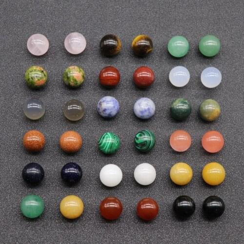 Round Natural Quartz Stone Jewelry Beads 12mm No Hole Ball Healing Pink Crystal Decoration Wholesale Ornament Material