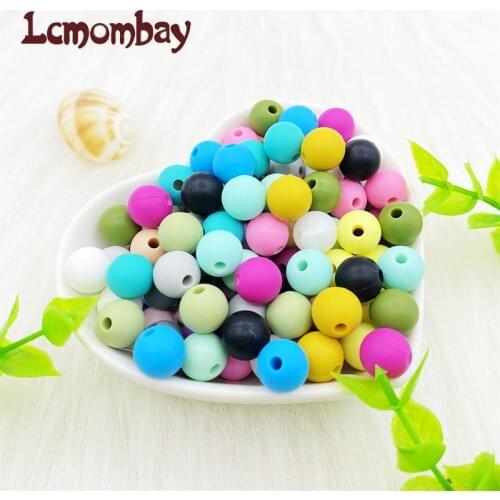 9mm 50pc Silicone Beads Round Baby Teether Eco-friendly BPA Free Perle Silicone Teething Beads For Jewelry Making Baby Products