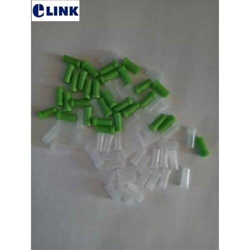 1000pcs fiber optic SC dust cap for SC ST FC 2.5mm connector transparent green color SC dust cover protector free shipping ELINK