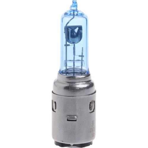 Motorcycle DC 12V 35W BA20D Headlight Halogen Bulb Xenon White Light T3ED