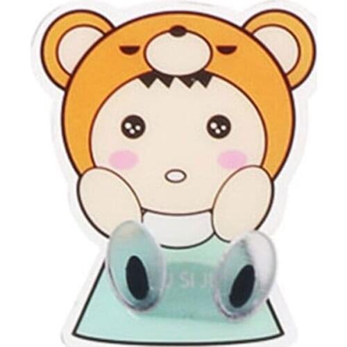 Cartoon Plug Holder Electrical Wire Organizer Storage Rack Wall Sticky Key Hook E56C