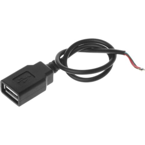 2021 New USB 2.0 Type A Female Jack 4-Wire Data Charge Power Pigtail Cable Connector DIY