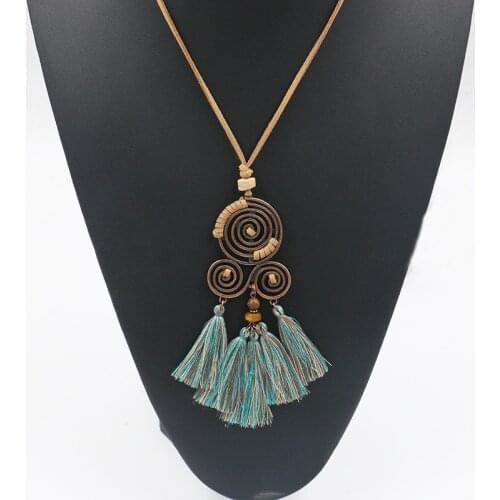 New Arrival Female Pendant Necklace Tassel Long Winter Sweater Chain Necklace Women Necklaces Wholesale Sales